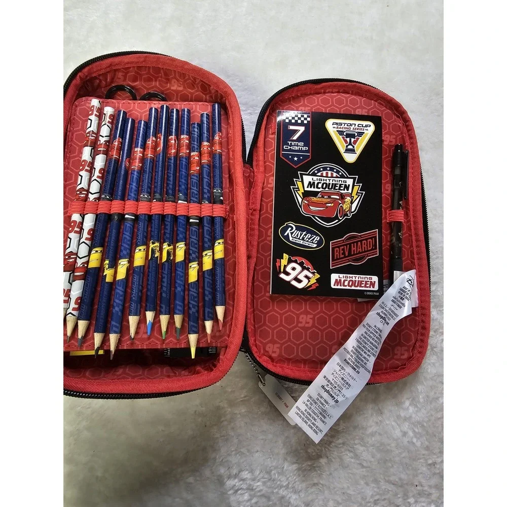 Disneys Lightning McQueen Rusteze Zippered Pencil Case With Art‎ Supplies